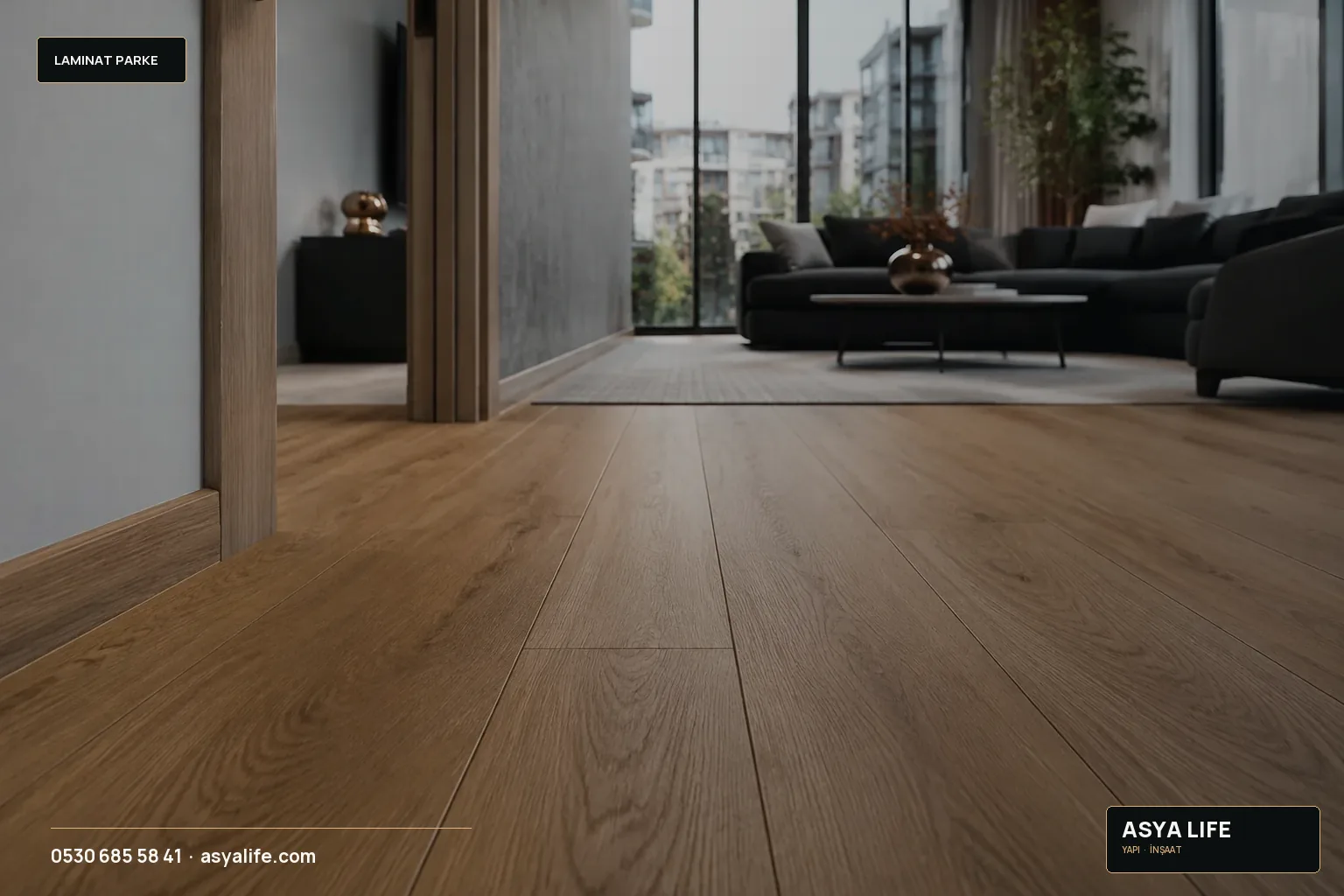 Doğal Meşe Laminat için Asya Life tarafından hazırlanan özgün temsili görsel