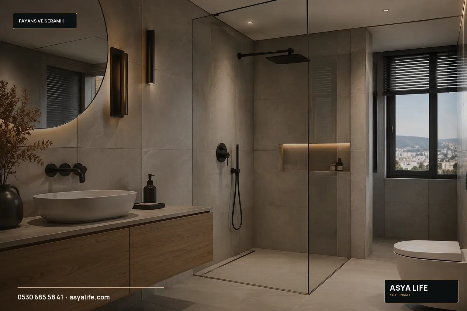 Banyo Fayansında Kaymazlık için Asya Life tarafından hazırlanan özgün temsili görsel