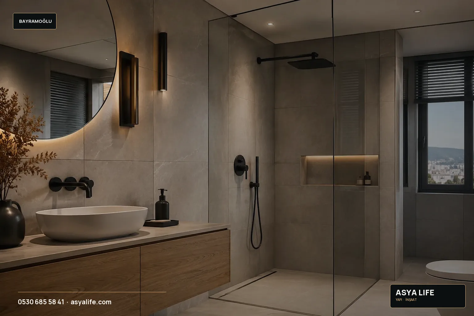 Bayramoğlu Banyo Tadilatı için Asya Life tarafından hazırlanan özgün temsili görsel