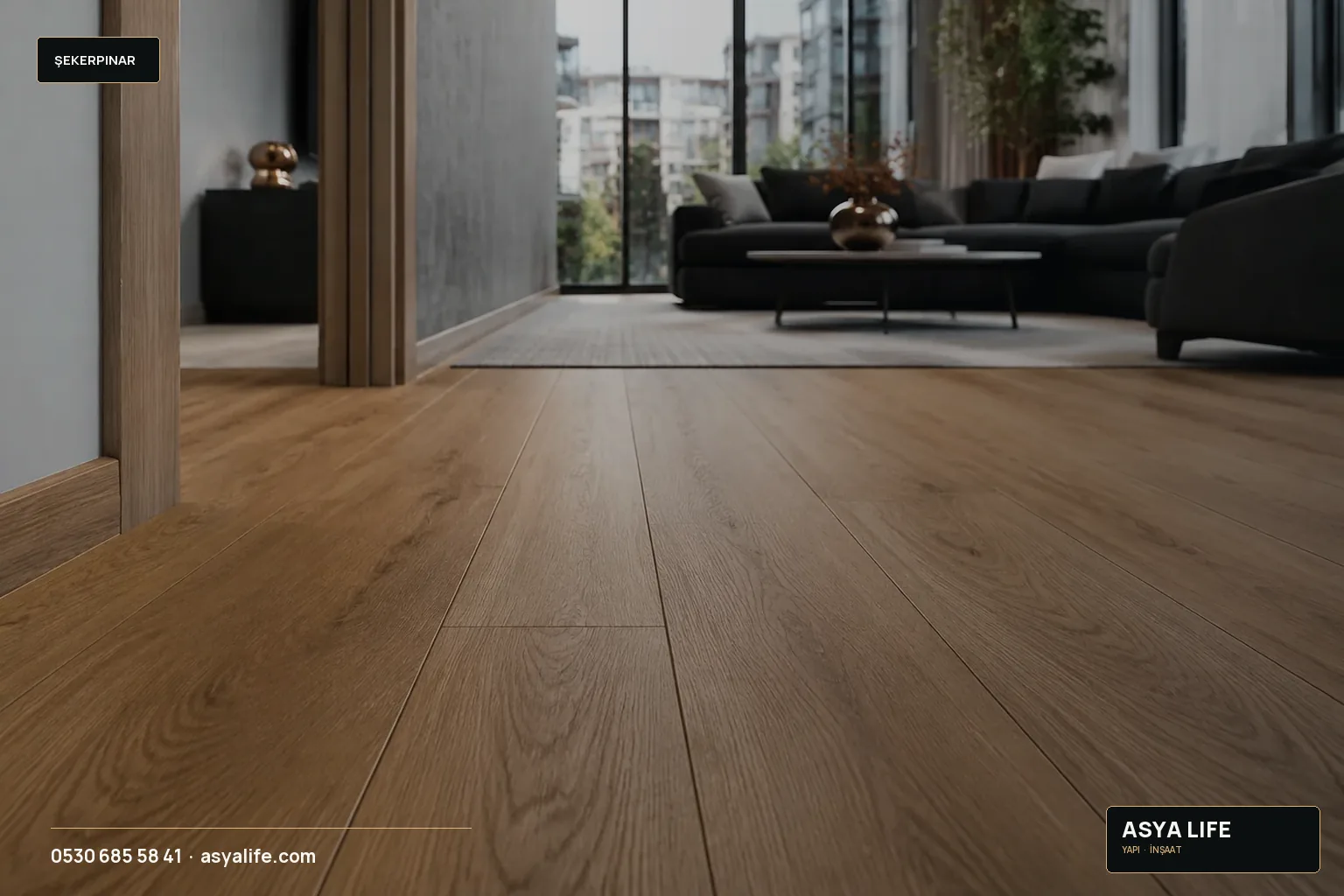 Şekerpınar Laminat Parke için Asya Life tarafından hazırlanan özgün temsili görsel